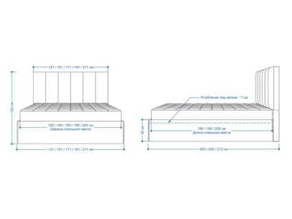 Кровать Lonax Милана велюр Dolly-3 120х190