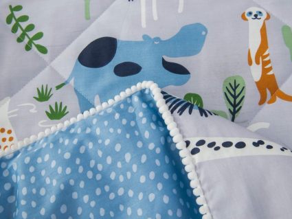 Комплект постельного белья Софи де Марко Саванна (синий) с одеялом 1,5-спальный