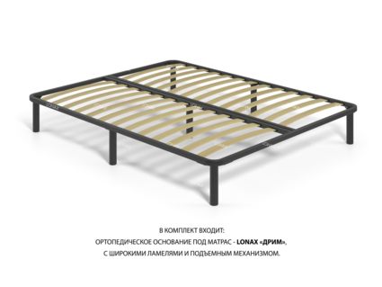 Кровать Lonax Милана велюр Dolly-3 (с подъемным механизмом) 180х190