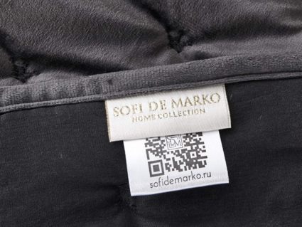 Покрывало Софи де Марко Лея (антрацит) 160х220