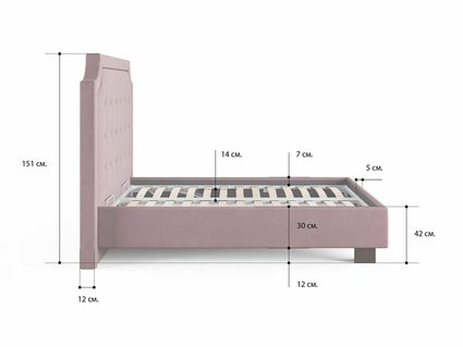 Кровать Сонум Elysium Глазго Серый