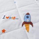 Комплект постельного белья Софи де Марко Космос (белый) с одеялом 1,5-спальный